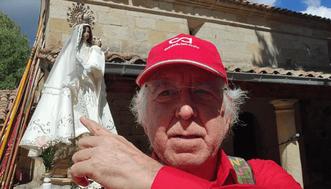 con la virgen de la Velilla