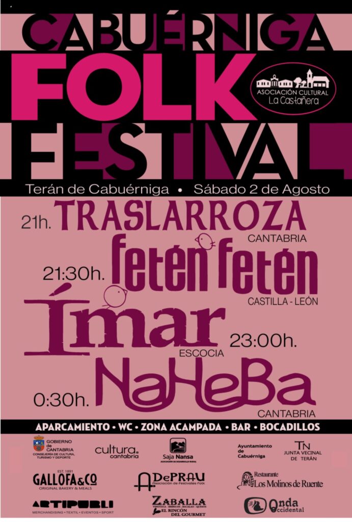 Sábado 2 de agosto en Terán de Cabuérniga Cabuérniga Folk Festival. Sábado 2 de agosto en Terán de Cabuérniga Cabuérniga Folk Festival.